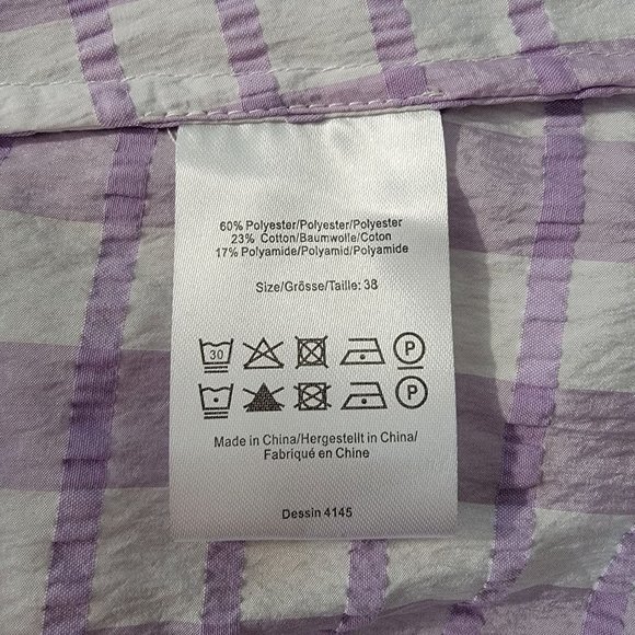 Baum Und Pferdgarten Abylene Check Plaid Liliac Wrap Midi Dress Career Size US 6 - Picture 12 of 14